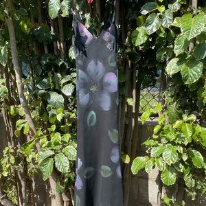 Black hand painted dress
